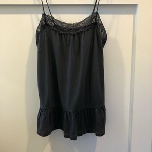 American Eagle charcoal grey lace cami/tank